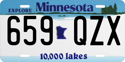 MN license plate 659QZX