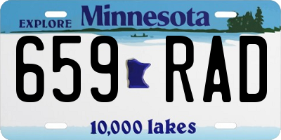 MN license plate 659RAD