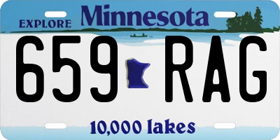MN license plate 659RAG