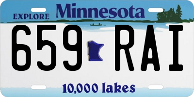 MN license plate 659RAI