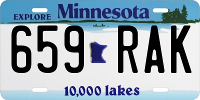 MN license plate 659RAK
