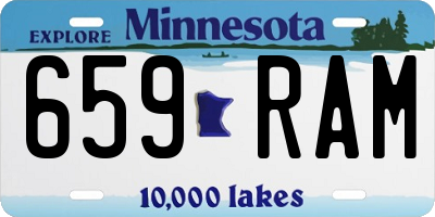 MN license plate 659RAM