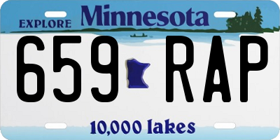 MN license plate 659RAP