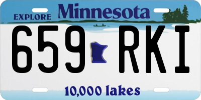 MN license plate 659RKI