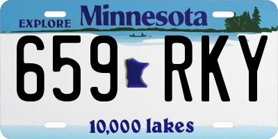 MN license plate 659RKY