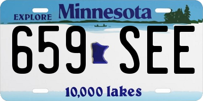 MN license plate 659SEE