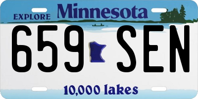 MN license plate 659SEN