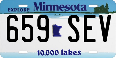 MN license plate 659SEV