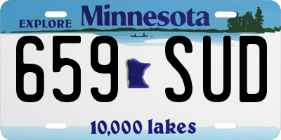 MN license plate 659SUD