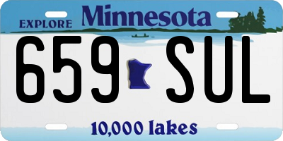 MN license plate 659SUL