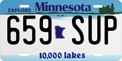 MN license plate 659SUP