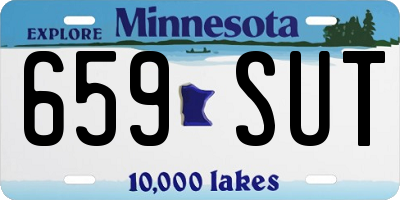 MN license plate 659SUT