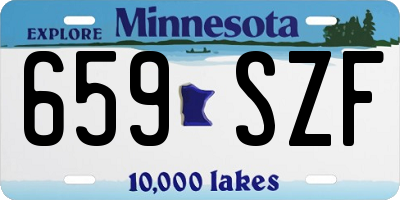 MN license plate 659SZF