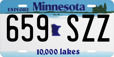 MN license plate 659SZZ