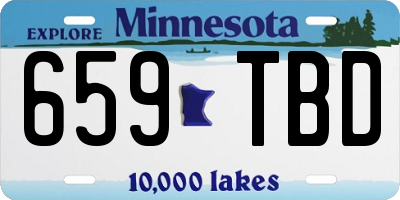MN license plate 659TBD