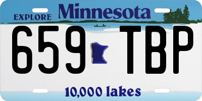 MN license plate 659TBP