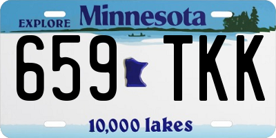 MN license plate 659TKK