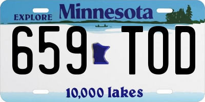 MN license plate 659TOD