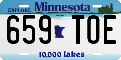 MN license plate 659TOE