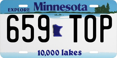 MN license plate 659TOP
