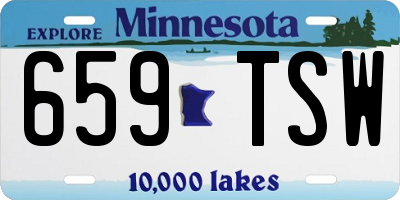 MN license plate 659TSW