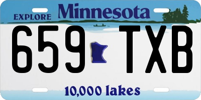 MN license plate 659TXB