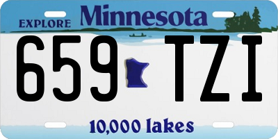 MN license plate 659TZI
