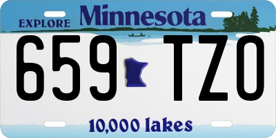 MN license plate 659TZO