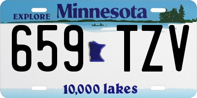 MN license plate 659TZV