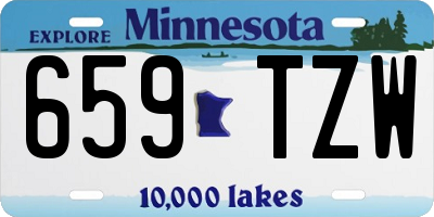 MN license plate 659TZW