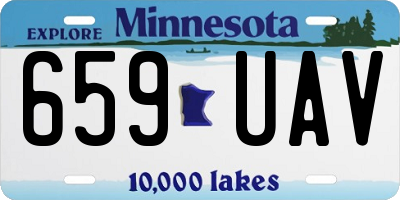 MN license plate 659UAV