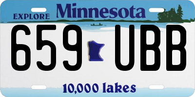 MN license plate 659UBB