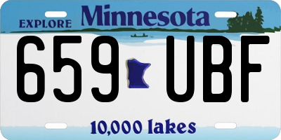 MN license plate 659UBF