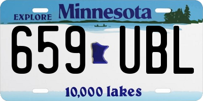 MN license plate 659UBL