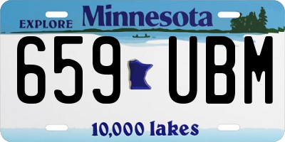 MN license plate 659UBM