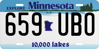 MN license plate 659UBO