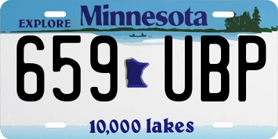 MN license plate 659UBP