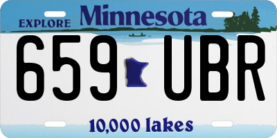 MN license plate 659UBR