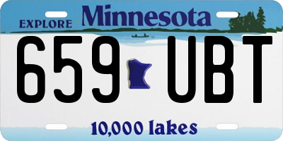 MN license plate 659UBT