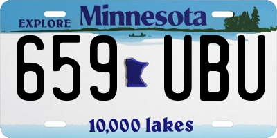 MN license plate 659UBU