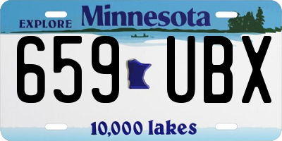 MN license plate 659UBX