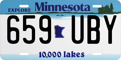 MN license plate 659UBY
