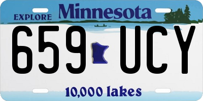 MN license plate 659UCY