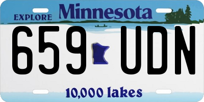 MN license plate 659UDN