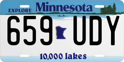 MN license plate 659UDY