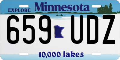 MN license plate 659UDZ