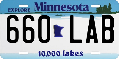 MN license plate 660LAB