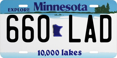 MN license plate 660LAD