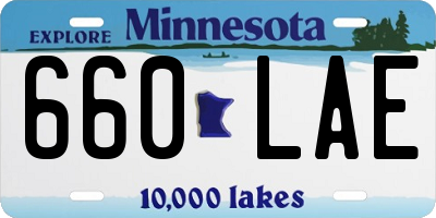 MN license plate 660LAE