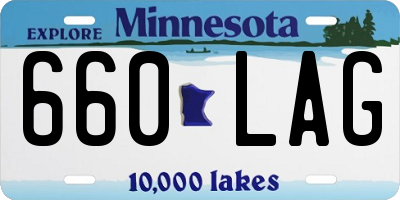 MN license plate 660LAG